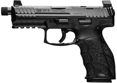 Heckler & Koch VP9 Tactical Pistols, 9mm, 4.70" threaded barrel, Optics Ready - supplied with two additional backstraps, two additional sets of lateral grip plates and slide cover plate