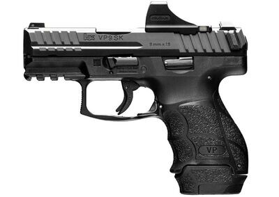 Heckler & Koch VP9SK (Subcompact) Pistols, 9mm, 3.39"-barrel, Optics Ready - supplied with two additional backstraps and two additional sets of lateral grip plates and slide cover plate
