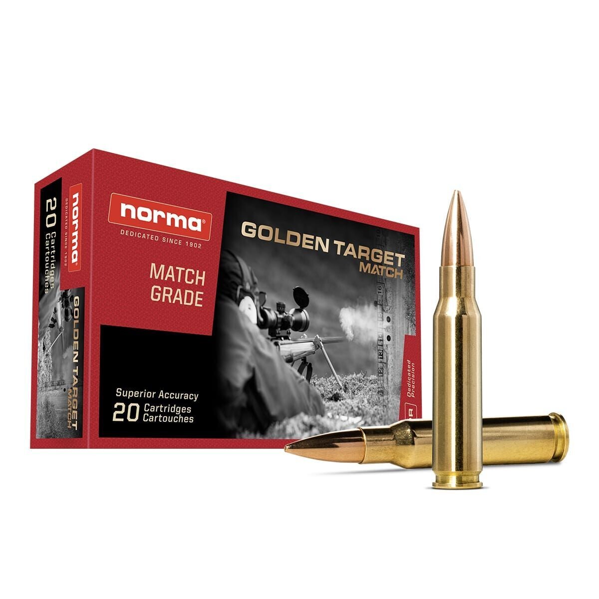 Norma .308 Win Golden Target Match 175 gr 20 rnds/box (200 rnd per case)