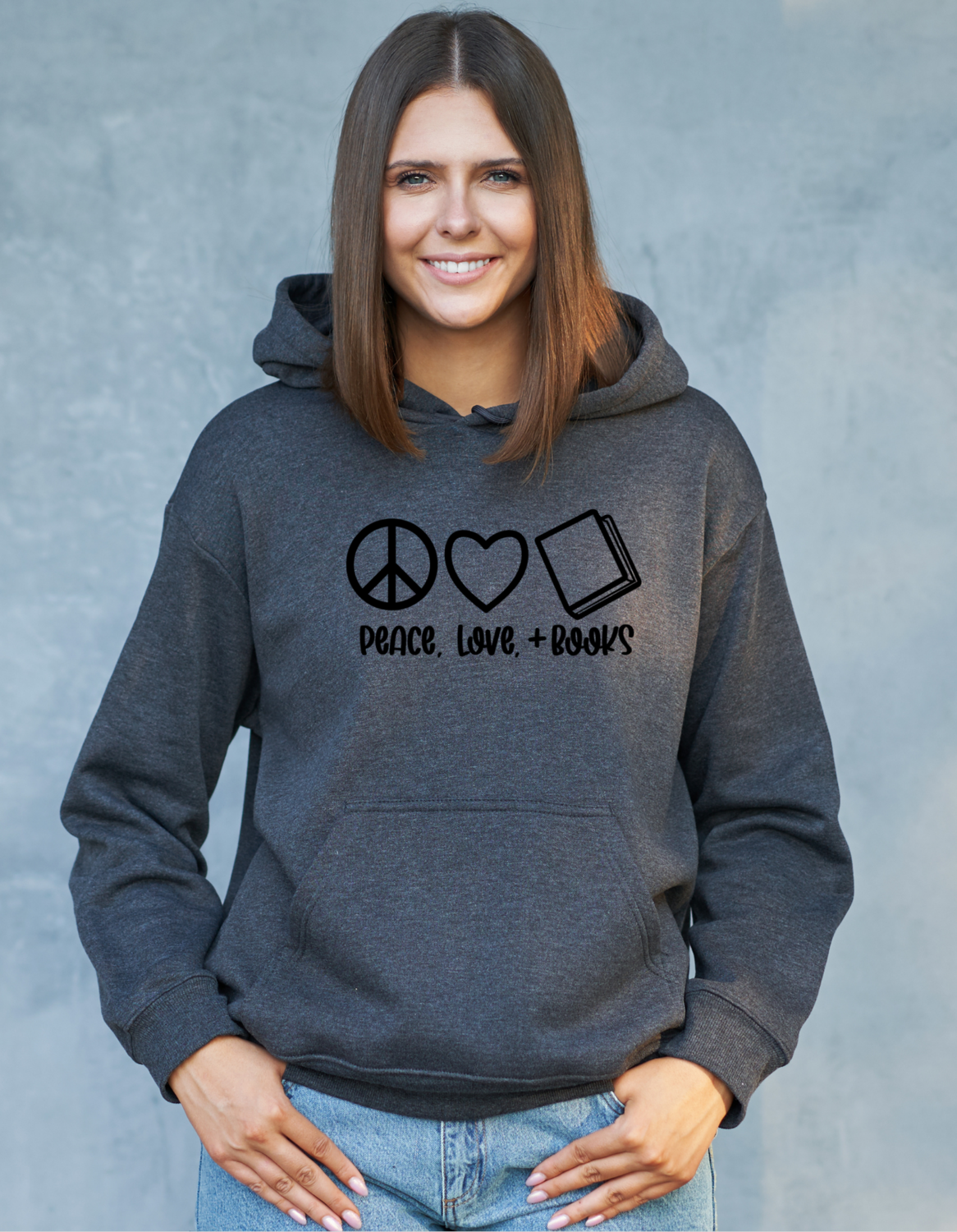 Peace, Love + Books Hoodie/Sweater