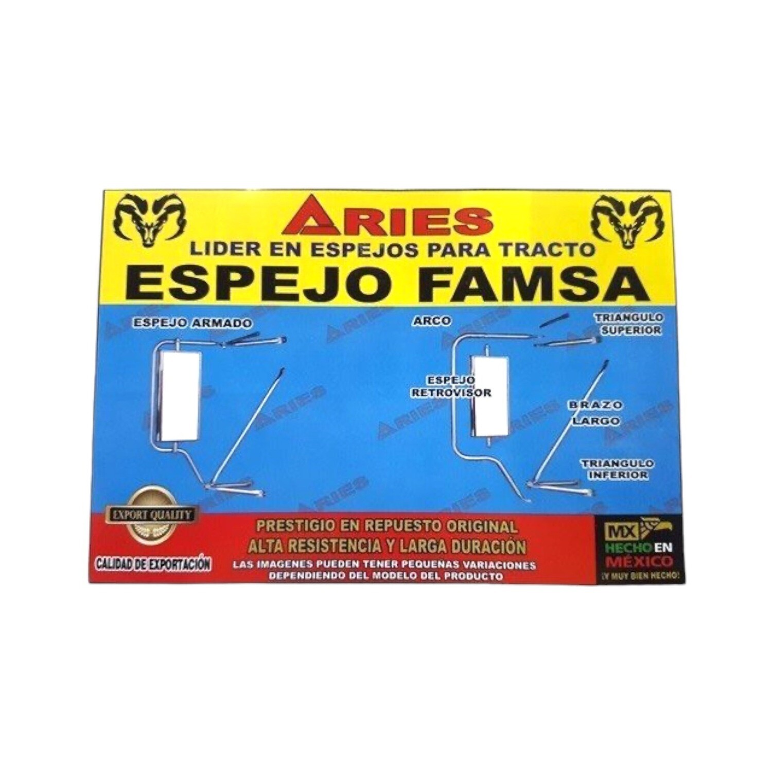 ESPEJO FAMSA ALUMINIO