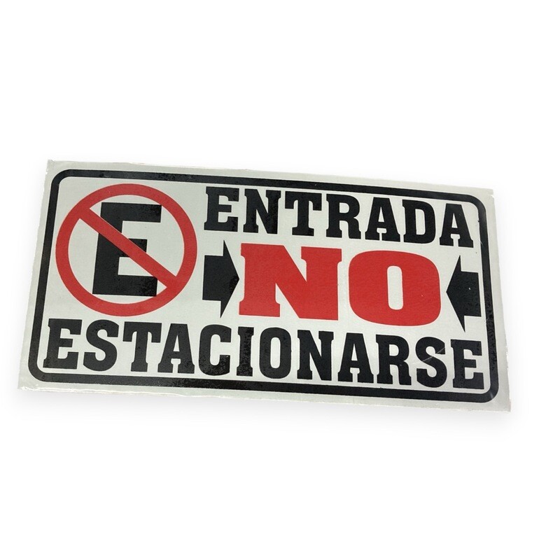 PLACA NO ESTACIONARSE CHICA