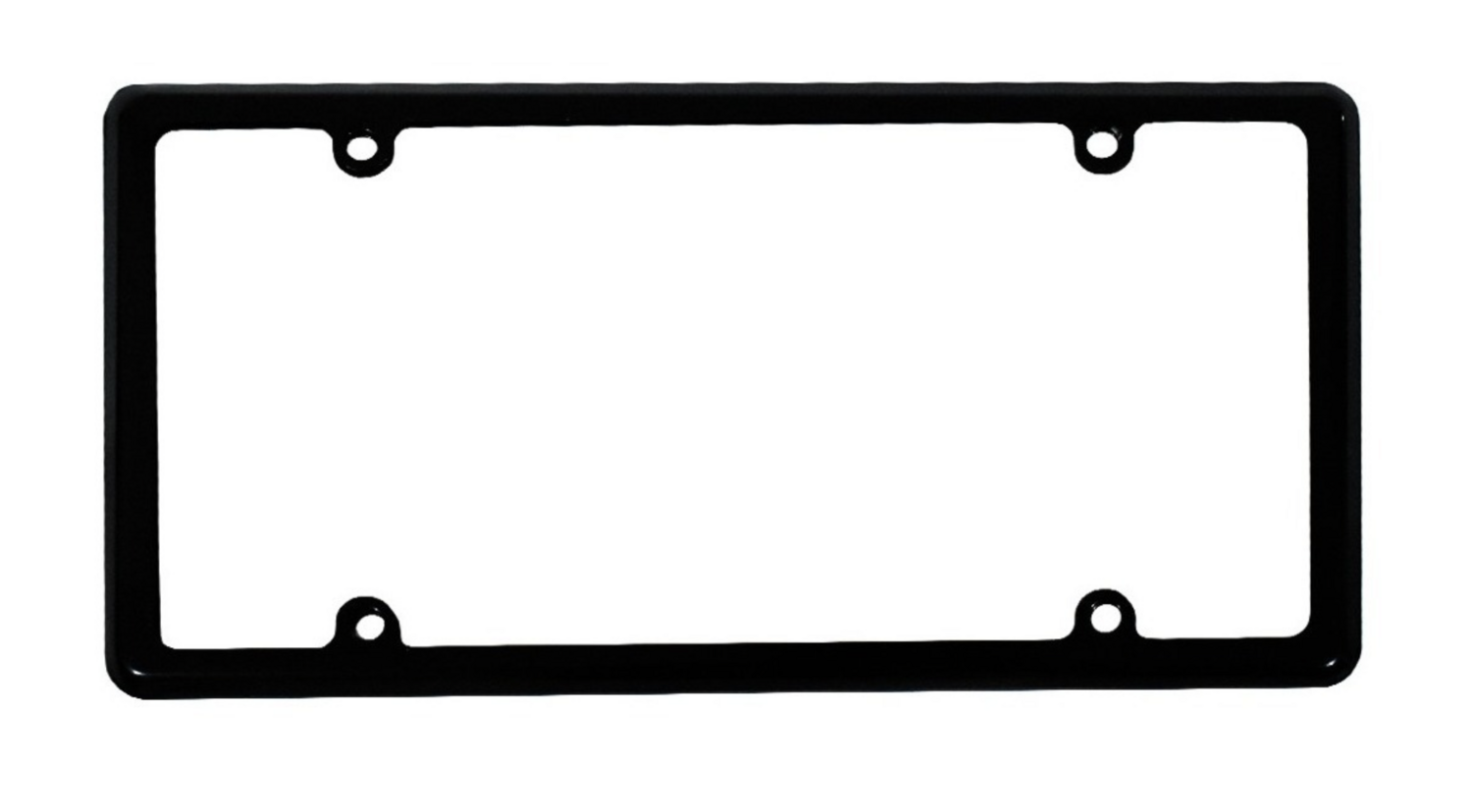 PORTA PLACA NEGRO Y CROMO JGO