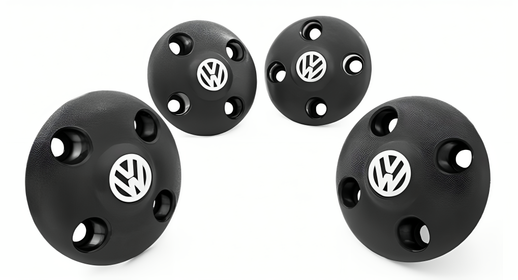 TAPON VW CARRERA NEGRO JGO