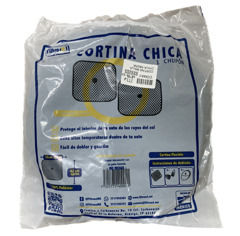 CORTINA MALLA CHICA NEGRA