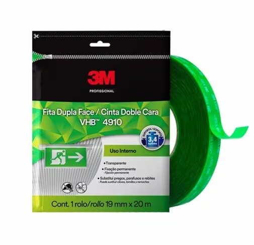 CINTA PEGAMOLDURA 3M 1.2cmX20m VERDE