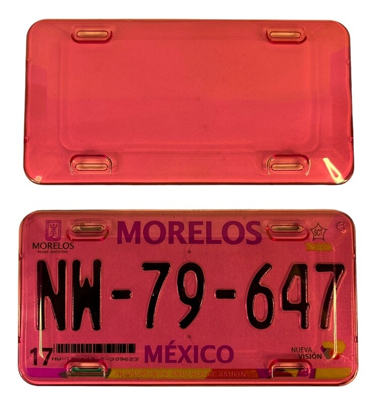PORTA PLACA ACRILICO COLORES