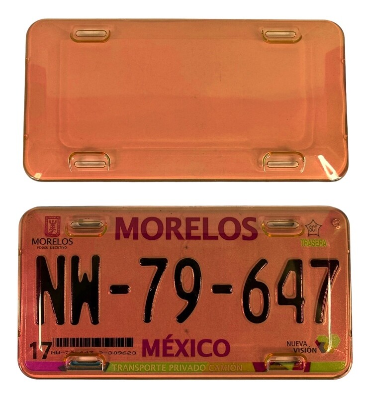 PORTA PLACA ACRILICO COLORES