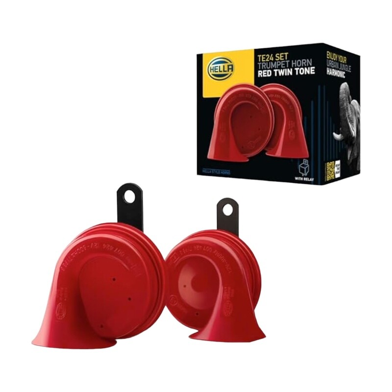 CLAXON CARACOL HELLA RED TWIN