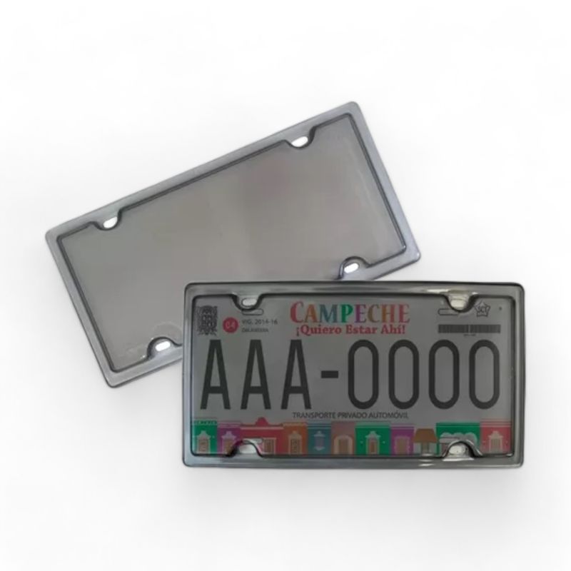 PORTA PLACA ACRILICO HUMO NVA