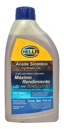 ACEITE SINTETICO 5W50 1LT HELLA