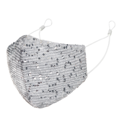 Washable & Reusable Face Mask | GLITTER SILVER
