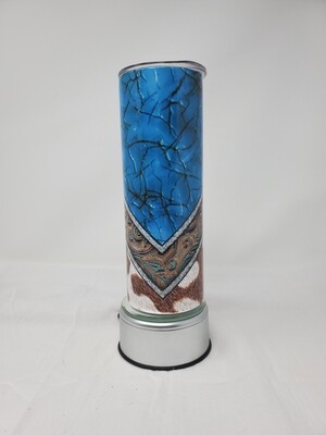 20 Oz Skinny Tumbler Turquoise Cow 20 Oz Skinny Tumbler Turquoise Cow