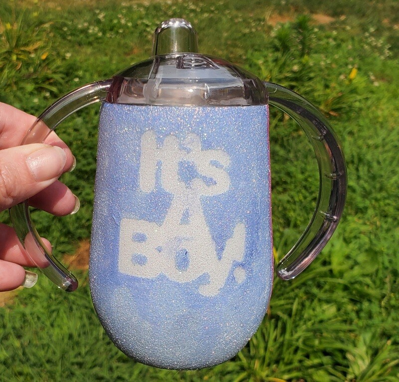 It's Twins Gender Reveal Sippy Cup It's Twins Gender Reveal Sippy Cup
