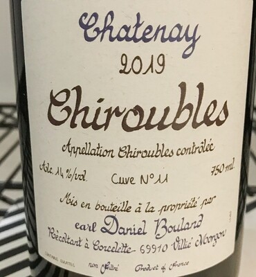 Daniel Bouland Chiroubles &#39;Chatenay&#39; 2022