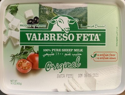 French Feta Cheese, Valbreso, 400g