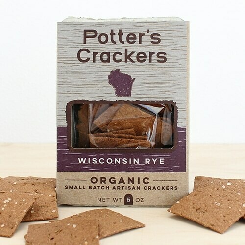 Wisconsin Rye Crackers, Potter&#39;s Organics-5oz