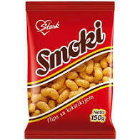 Puffed Snack w/Peanut, Smoki-150g