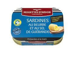 Sardines w/Butter &amp; Sea Salt from Guerande, Les Mouettes d&#39;Arvor-115g