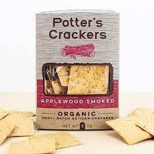 Applewood Smoked Crackers, Potter&#39;s Organic