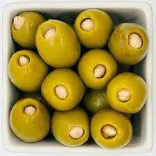 Almond Stuffed Green Olives-1/2#