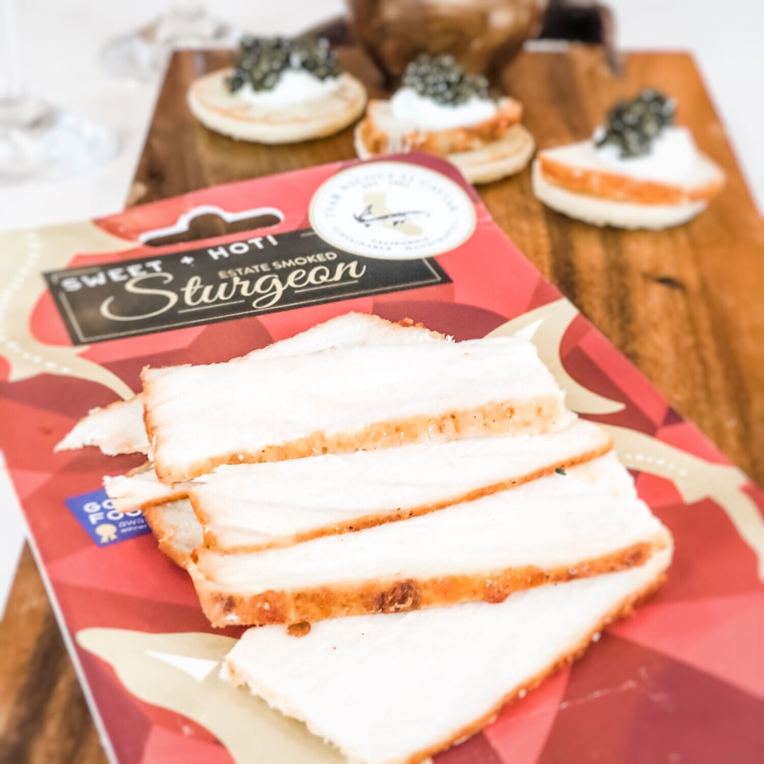 Hot &amp; Sweet Smoked Sturgeon, Tsar Nicoulai-6oz