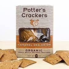 Caramelized Onion Crackers, Potter&#39;s Organic