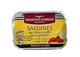 Sardines in OO w/ Lemon Confit &amp; Chili Pepper, Les Mouettes d'Arvor-115g