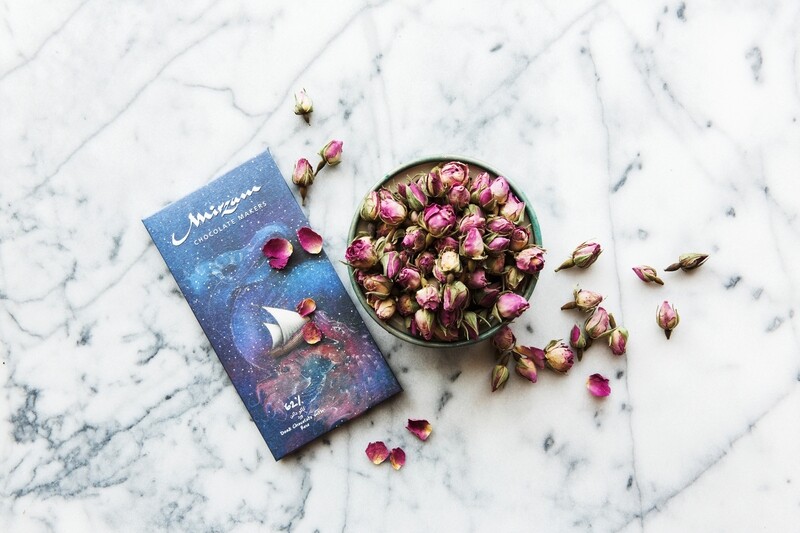 Dark Chocolate w/Rose 62%, Mirzam-70g