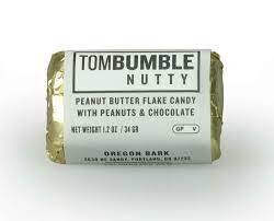 Nutty Chocolate Covered Peanut Butter Flake Candy, Tom Bumble-1.2oz