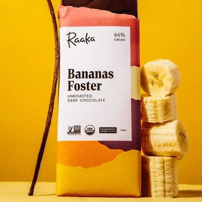 Banana&#39;s Foster 68%, Raaka-1.8oz