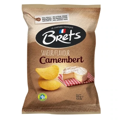 Camembert Cheese French Potato Chips, Brets-125g