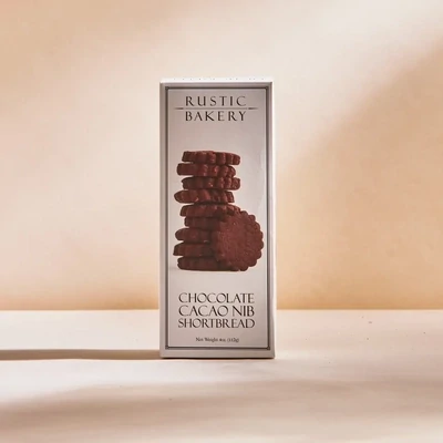 Chocolate Cacao Nib Shortbread, Rustic Bakery