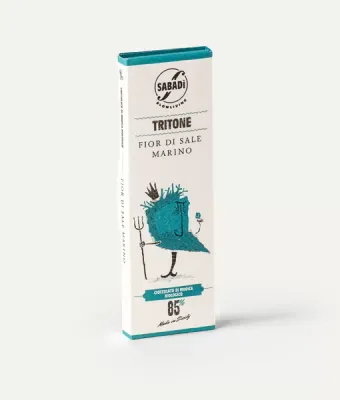 Tritone-Organic Modica Chocolate w/ Flower of Salt 85%, Sabadi-50g