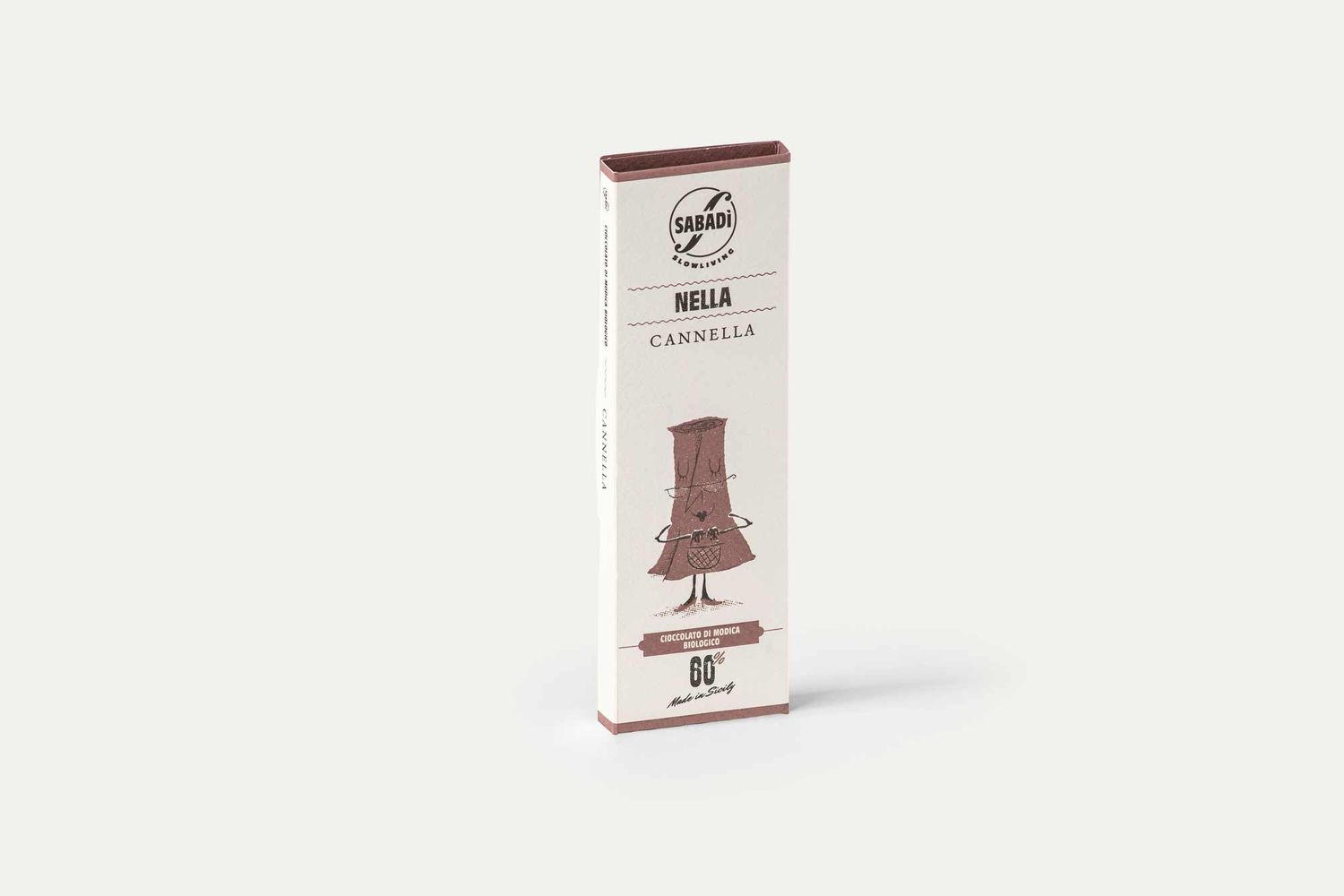 Nella- Organic Modica Chocolate w/ Cinnamon 60%, Sabadi-50g