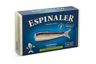 Baby Sardines in Spicy Sauce- 10/12, Espinaler-125g