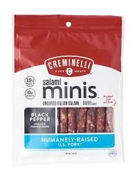 Black Pepper Salami Minis, Creminelli-2.69oz