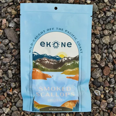 Smoked Scallops, Ekone Oyster Co-4oz