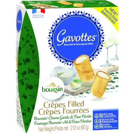 Gavottes Crêpes Dentelles w/ Boursin