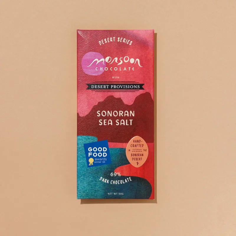 Sonoran Sea Salt Dark Chocolate 69%, Monsoon-50g