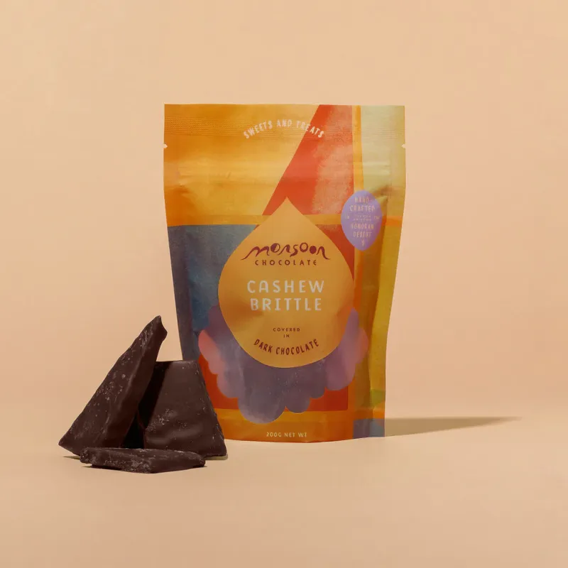 Cashew Brittle covered in Dark Chocolate-200g