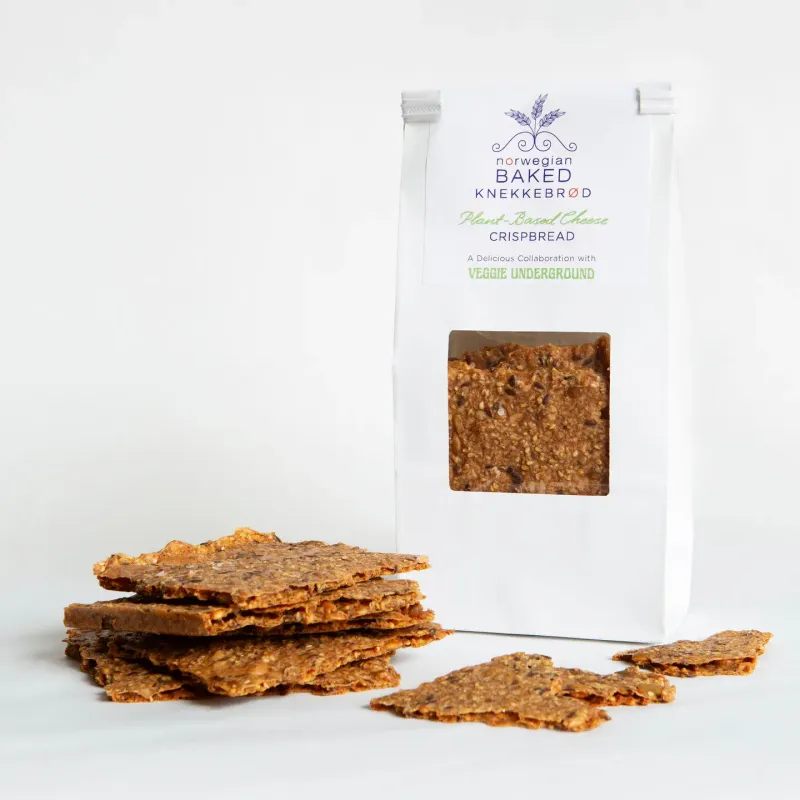 🌱 Plant-Based Cheese Knekkebrød, Norwegian Baked