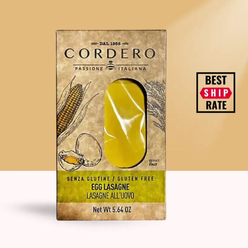 Egg Lasagna Sheets (Gluten Free), Cordero- 5.64oz