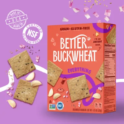 Everything Crackers, Better with Buckwheat