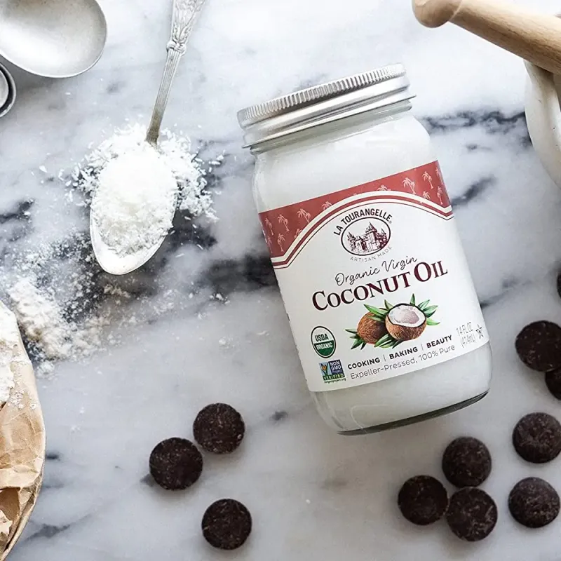 Virgin Unrefined Coconut Oil (Organic), La Tourangelle-14 oz