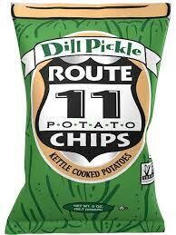 Dill Pickle Potato Chips, Route 11