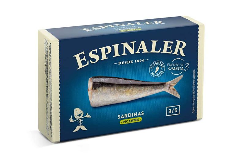 Sardines in Spicy Oil 3/5 Classic Line, Espinaler-125g