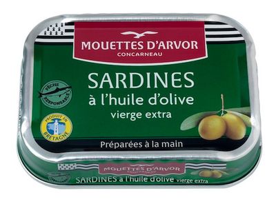 Sardines in EVOO, Les Mouettes d'Arvor -115g