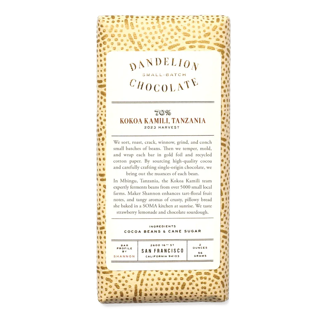 Kokoa Kamili Tanzania 70%, Dandelion- 56g