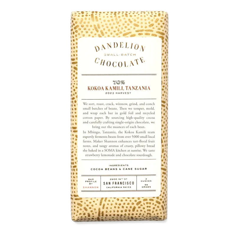 Kokoa Kamili Tanzania 70%, Dandelion- 56g